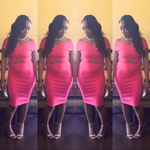 Coral Bodycon Dress! - Picture 1 of 1